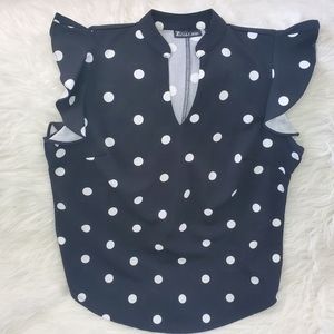 New York & Company 7th Avenue suit essentials ruffle sleeve v-neck blouse